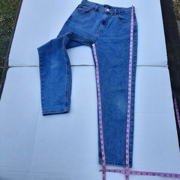 Nasty Gal Denim Jeans High Waist Mom Jeans Cotton Blend Pants Size M - Picture 8 of 13